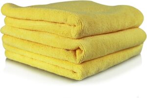 YELLOW MICROFIBER TOWELS LARGE